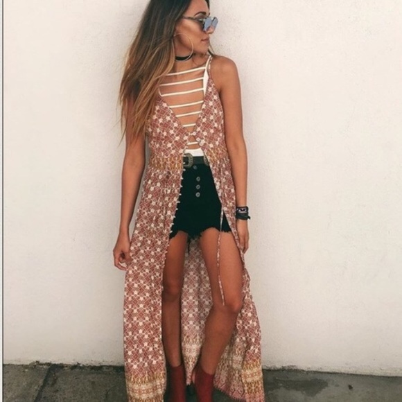 LF maxi floral duster NWT dress - Picture 3 of 5